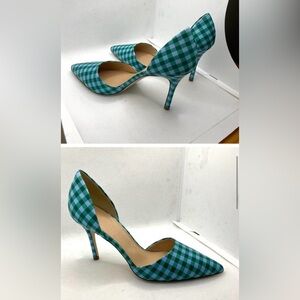 JCREW Size 5.5 Elsie Gingham D'Orsay Heels